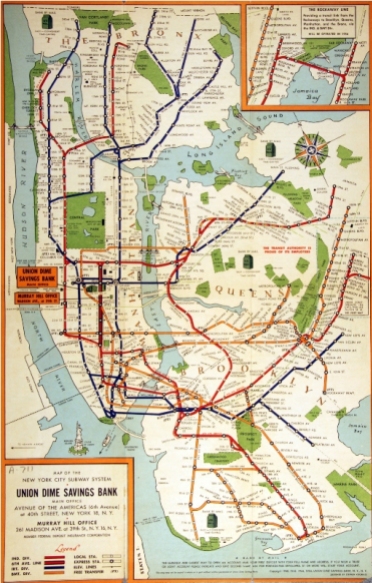 NYC Transit Map 1955